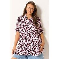 Yours Curve Short Sleeve Crinkle Shirt