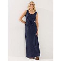 Long Tall Sally Sleeveless Tie Waist Maxi Dress - Blue
