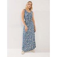 Long Tall Sally Floral Tie Waist Maxi Dress - Blue