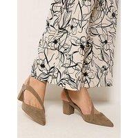 Long Tall Sally Asymmetric Block Heel - Cream