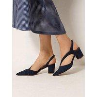 Long Tall Sally Asymmetric Block Heel - Blue