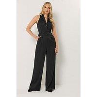 Long Tall Sally Halterneck Jumpsuit - Black
