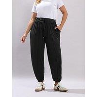 Yours Curve New Style Harem Joggers - Black