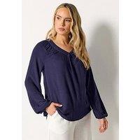 Long Tall Sally Tall V-Neck Crinkle Top