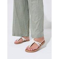 Yours Extra Wide Fit Plaited Toe Sandal