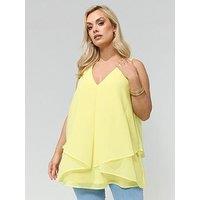 Yours Curve Layered Top - Yellow