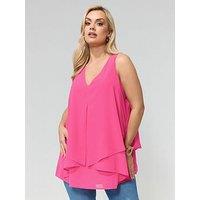 Yours Curve Layered Top - Pink