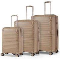 Rock Luggage Astrid Beige 3Pc Suitcase Set