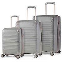 Rock Luggage Astrid Grey 3Pc Suitcase Set