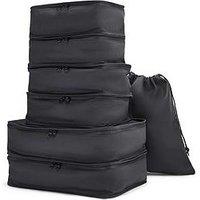 Rock Luggage Packing Cubes Black Set Of 7