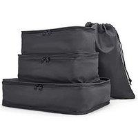Rock Luggage Packing Cubes Black Set Of 4