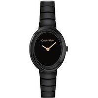 Calvin Klein Women'S Ck Twisted Bezel Black Ip Watch