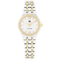 Tommy Hilfiger Womens Two Tone Stainless Steel And Gold Plated Bracelet Watch