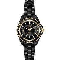 Boss Ladies Sage Aqua Black Ceramic Watch