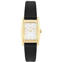 Coach Ladies Reese Black Leather Strap Watch