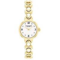 Coach Ladies Iris Gold Plated Bracelet Watch