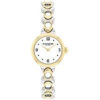 Coach Ladies Iris Two Tone Stainless Steel And Gold Plated Bracelet Watch