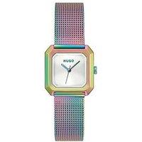 Hugo Ladies Hugo #Hazel Soft White Iridescent Pvd Mesh Bracelet