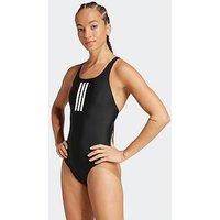 Adidas Women'S Swim 3 Stripe Swimsuit - Black