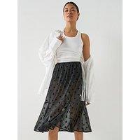 Adidas Originals Women'S Polka Dot Sheer Midi Skirt - Black