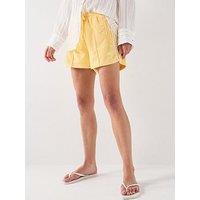 Adidas Originals Women'S Terry Towel Firebird Shorts - Yellow