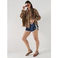 Adidas Originals Women'S 3 Stripes Sprinter Shorts - Blue