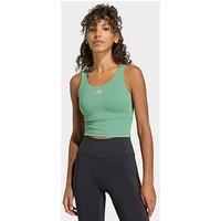 Adidas Women'S Training 3 Stripe Tank- Green