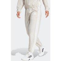 Adidas Womens Training 3 Stripe Woven Joggers - Beige