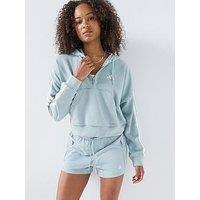 Adidas Sportswear Women'S Essentials 3-Stripes French Terry Quarter-Zip Hoodie - Green