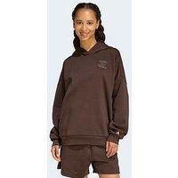 Adidas Sportswear Women'S 3 Stripes Studio Hoodie - Brown