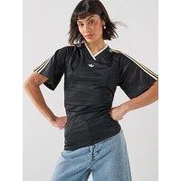 Adidas Originals Women'S Ruched Football Jersey - Black