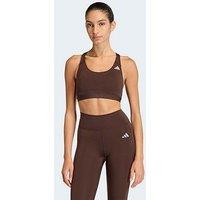 Adidas Women'S Training Workout Essentials Medium Support Bra - Brown