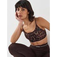 Adidas Women'S Training Workout Essentials Plus Light Support Bra - Brown