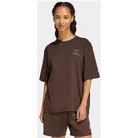 Adidas Sportswear Women'S 3 Stripes Studio Boyfriend T-Shirt - Brown