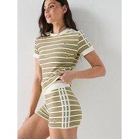 Adidas Originals Womens Striped Shorts - Yellow