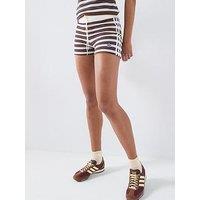 Adidas Originals Summer Glow Striped Booty Shorts - Crystal Sky