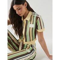Adidas Originals Women'S Cropped Polo Top - Yellow