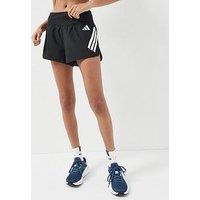 Adidas Women'S Running Adi365 Iconic Stripes 4 Inch Shorts - Black