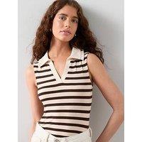 The Very Collection Stripe Frill Collar Top - Multi