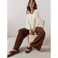 The Very Collection Textured Loose Fit Cape - Cream