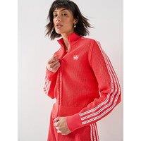 Adidas Originals Women'S Knitted Crochet Firebird Tracksuit Top - Red