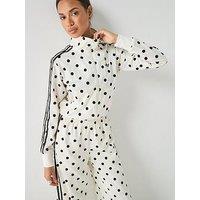 Adidas Originals Women'S Polka Dot Fire Bird Track Top - White