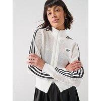 Adidas Originals Women'S Knitted Crochet Firebird Track Top - White