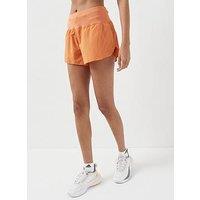 Adidas Women'S Running Adi365 Iconic 4 Inch Stripes Shorts - Orange