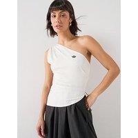 Adidas Originals Women'S Rouched One Shoulder Top - White