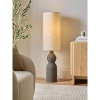The Very Collection Matte Black Totem Ceramic Floor Lamp