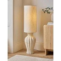 The Very Collection Vertical Rib Ceramic Textured Floor Lamp
