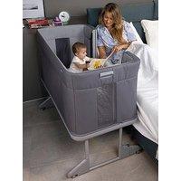 Chicco Next2Me Forever Bedside Crib With Adjustable Heights, Ash Grey