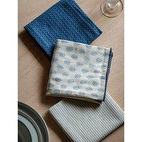 Gallery Direct Floral Stamp 3 Pack Tea Towel
