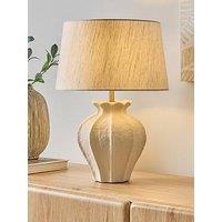 The Very Collection Vertical Rib Ceramic Textured Table Lamp